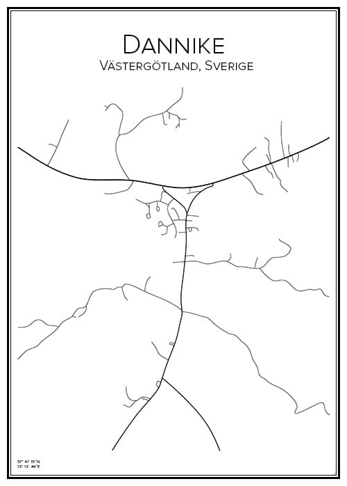Stadskarta över Dannike