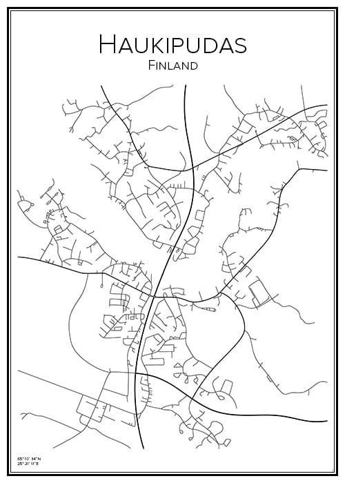 Stadskarta över Haukipudas