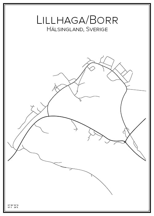 Stadskarta över Lillhaga/Borr