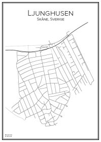 Stadskarta över Ljunghusen