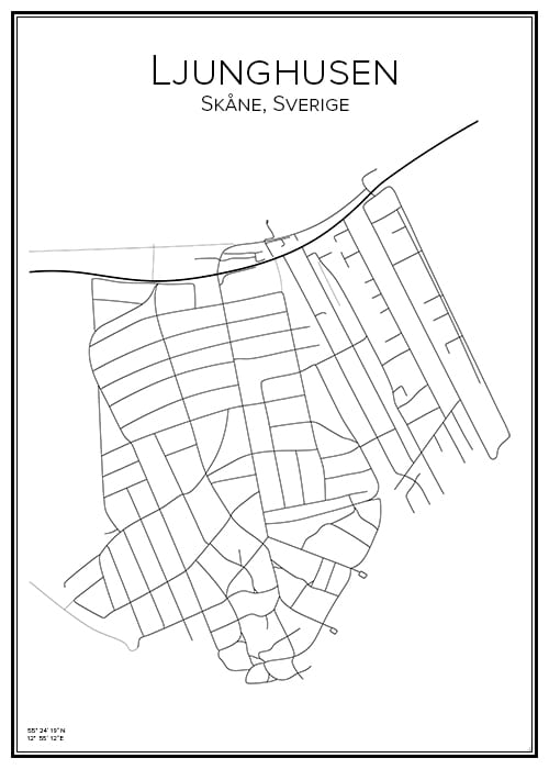 Stadskarta över Ljunghusen