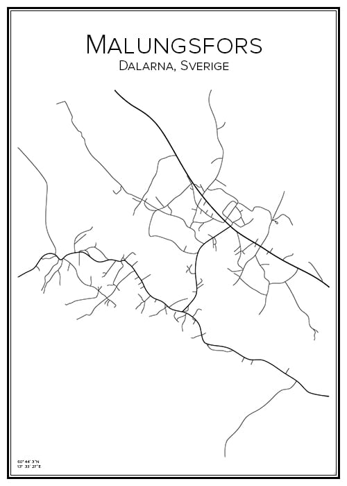 Stadskarta över Malungsfors