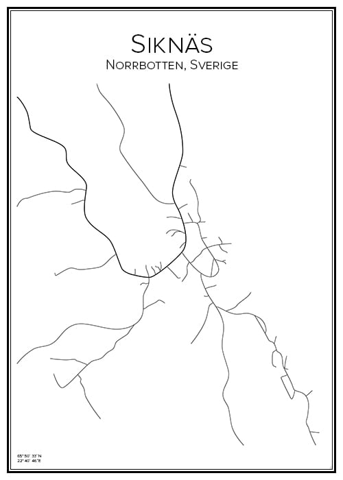 Stadskarta över Siknäs