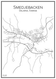 Stadskarta över Smedjebacken