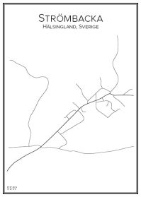 Stadskarta över Strömbacka