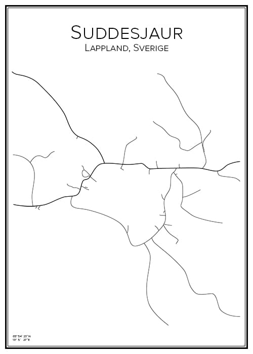 Stadskarta över Suddesjaur