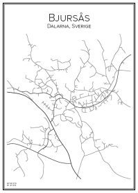 Stadskarta över Bjursås