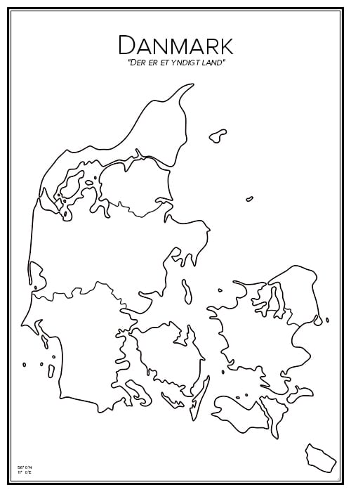 Stadskarta över Danmark