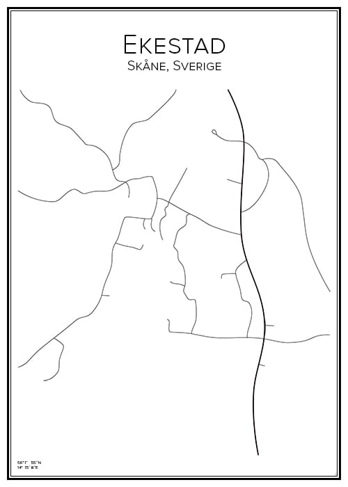 Stadskarta över Ekestad