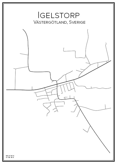 Stadskarta över Igelstorp