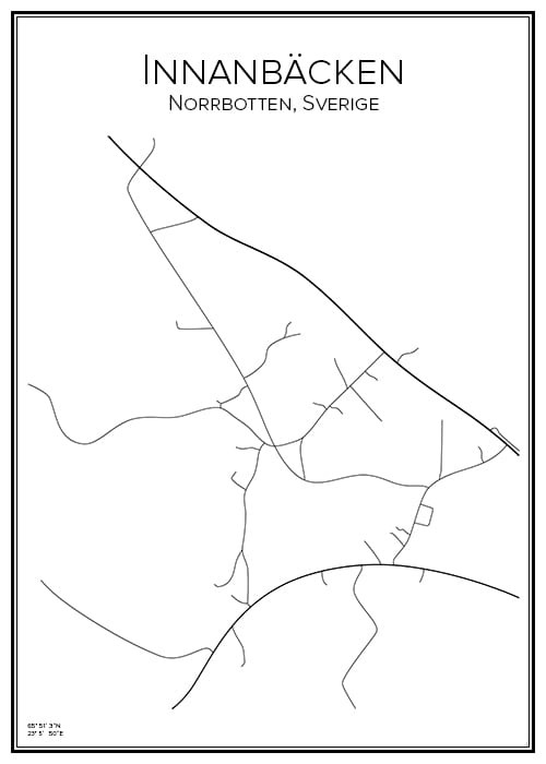 Stadskarta över Innanbäcken