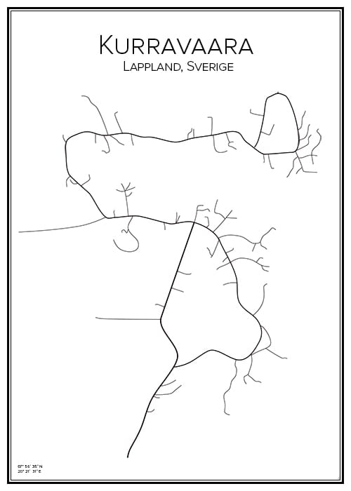 Stadskarta över Kurravaara