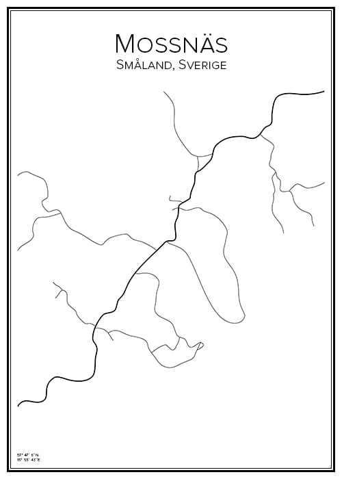 Stadskarta över Mossnäs