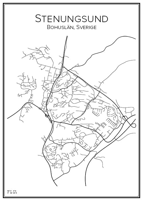 Stadskarta över Stenungsund