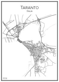 Stadskarta över Taranto