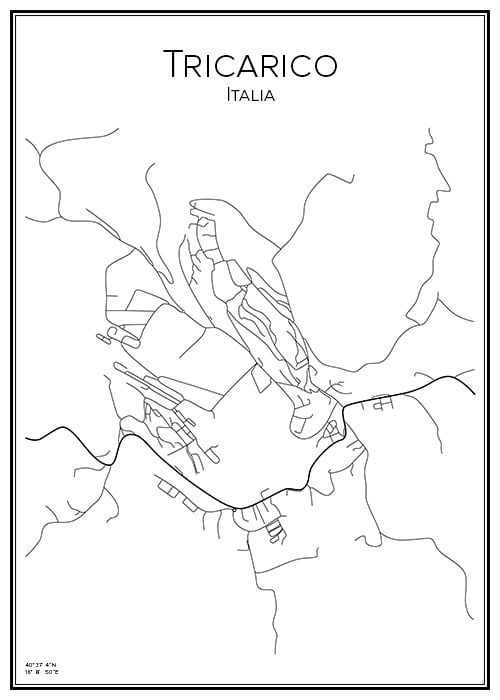Stadskarta över Tricarico