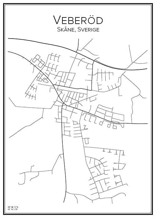 Stadskarta över Veberöd