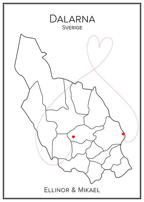 Kärlekskarta över Dalarna