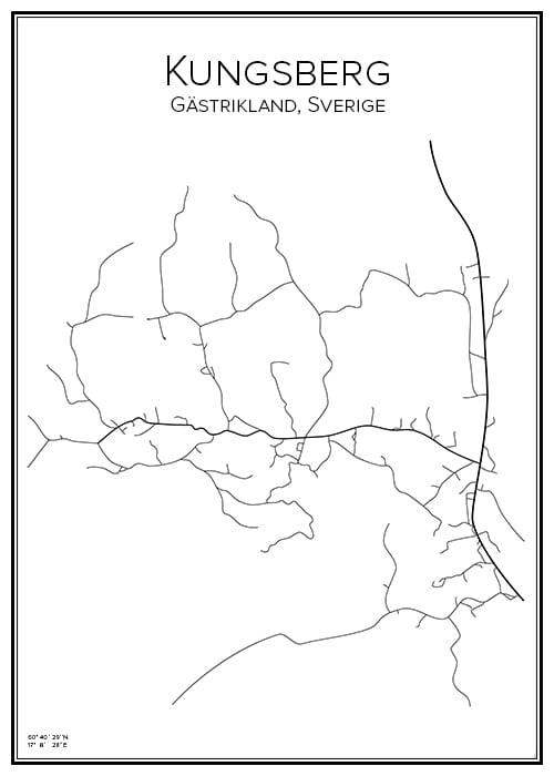 Stadskarta över Kungsberg