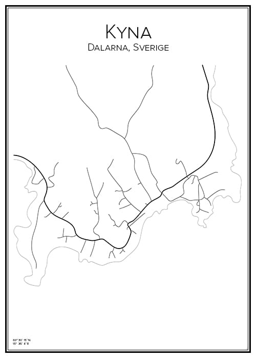 Stadskarta över Kyna