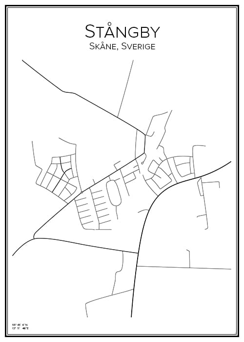 Stadskarta över Stångby