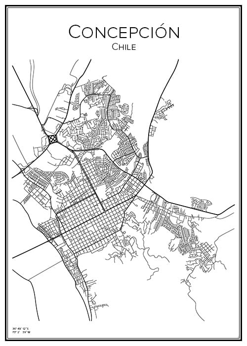 Stadskarta över Concepcion