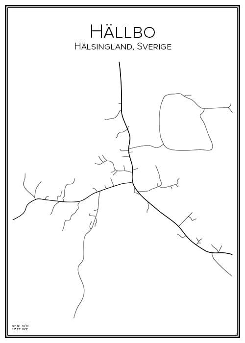 Stadskarta över Hällbo