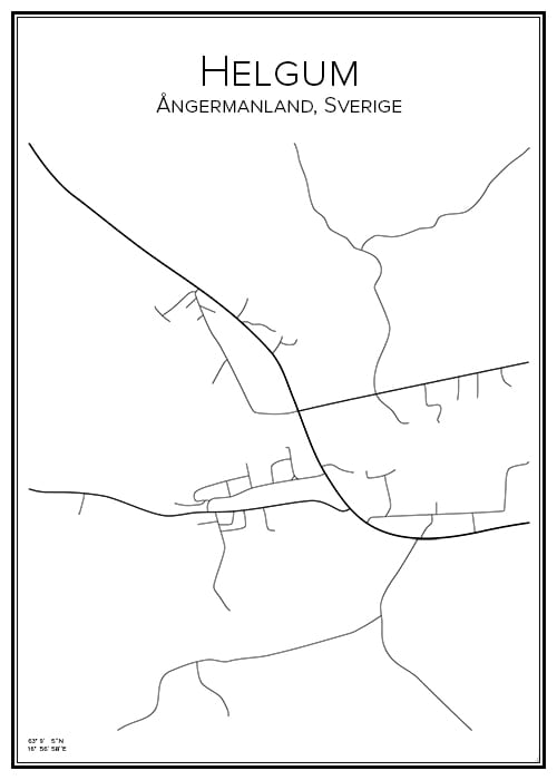 Stadskarta över Helgum