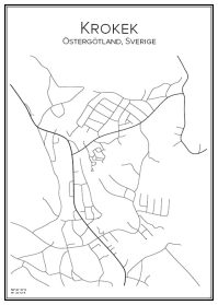 Stadskarta över Krokek
