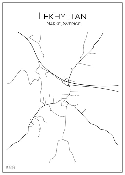 Stadskarta över Lekhyttan