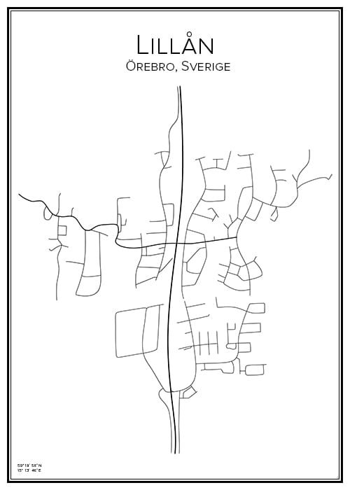 Stadskarta över Lillån