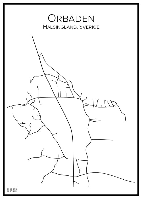 Stadskarta över Orbaden