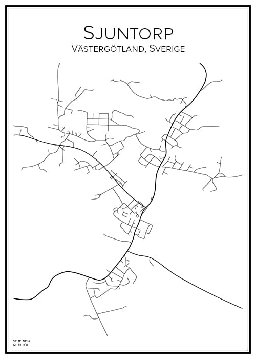 Stadskarta över Sjuntorp
