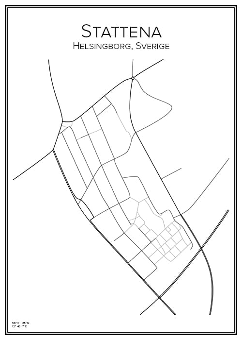 Stadskarta över Stattena