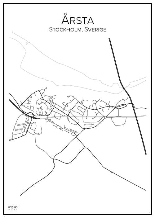 Stadskarta över Årsta