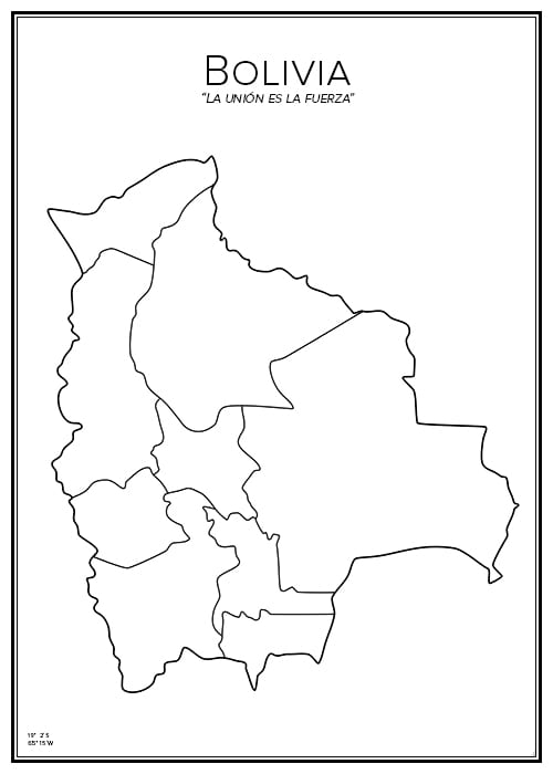 Stadskarta över Bolivia