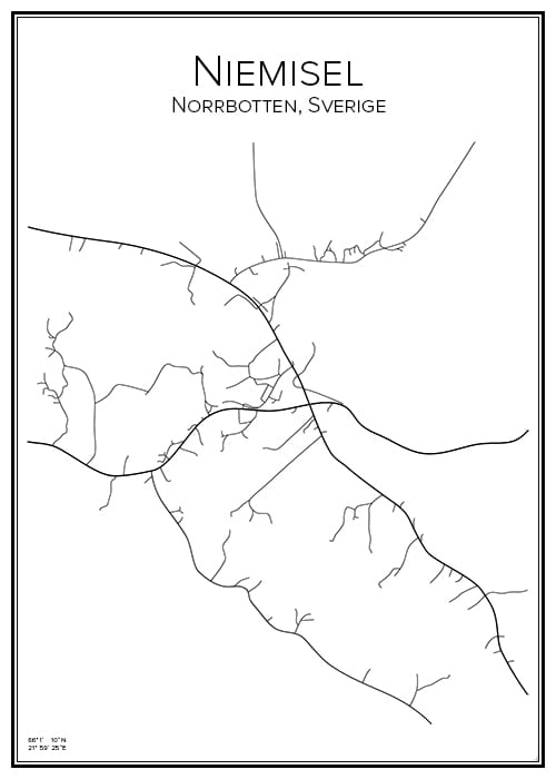 Stadskarta över Niemisel