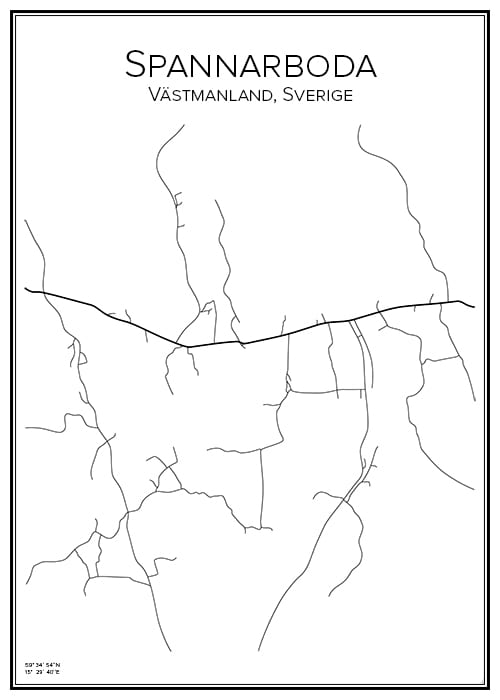 Stadskarta över Spannarboda
