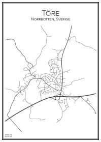 Stadskarta över Töre
