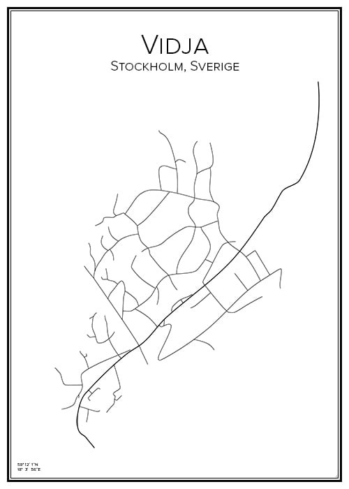 Stadskarta över Vidja