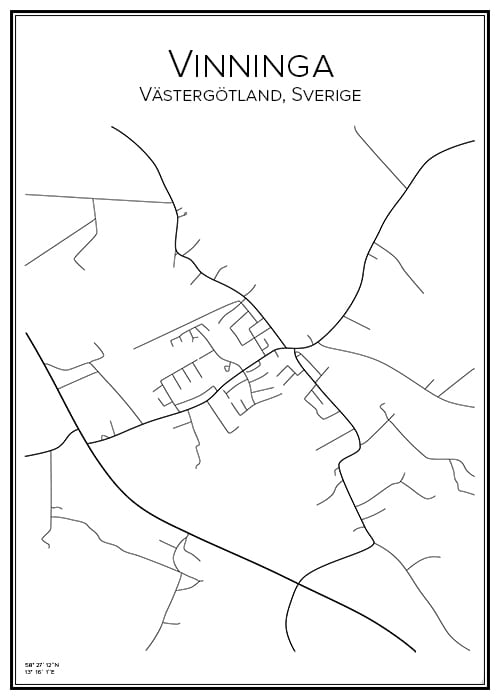 Stadskarta över Vinninga