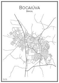 Stadskarta över Bocaiúva