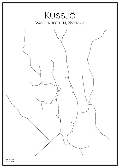 Stadskarta över Kussjö