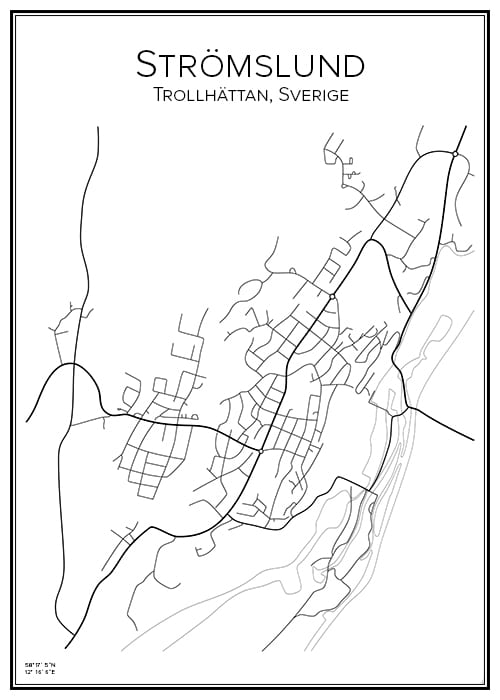 Stadskarta över Strömslund
