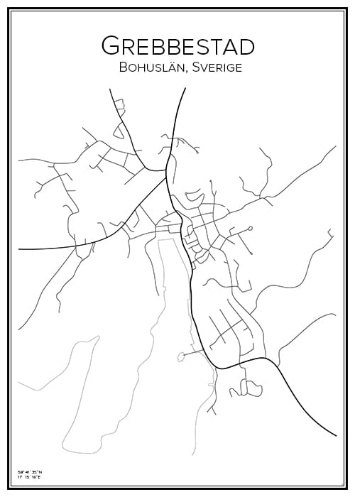 Stadskarta över Grebbestad