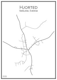 Stadskarta över Hjorted