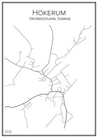 Stadskarta över Hökerum