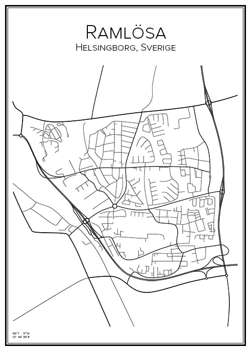 Stadskarta över Ramlösa