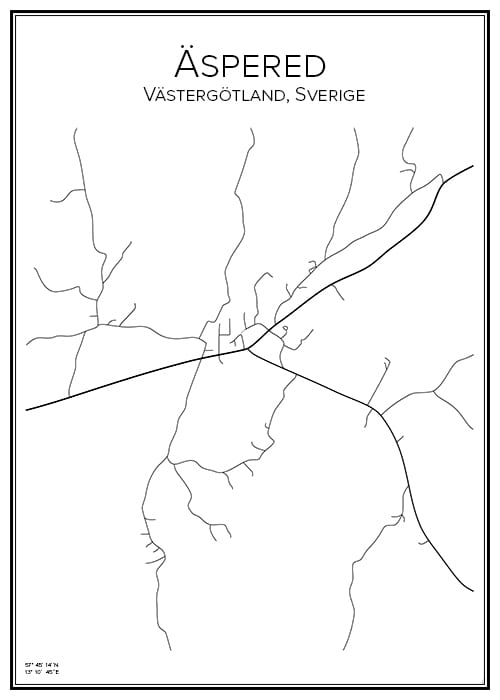 Stadskarta över Äspered