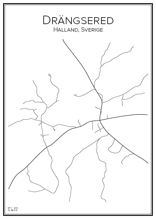 Stadskarta över Drängsered